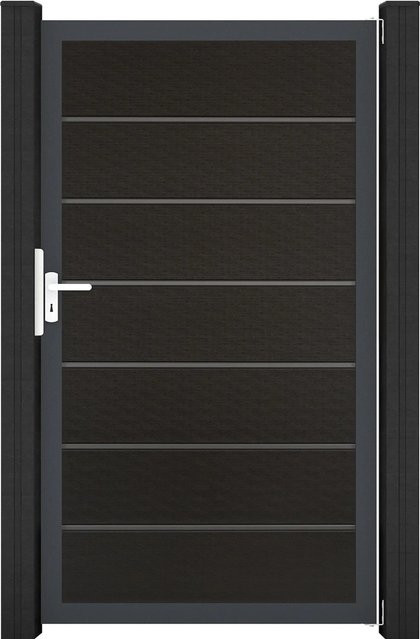 GroJa Tor Solid Grande Premium Aluminium-Einzeltor Schwarz B: 150 cm, H: 180 cm - Bild 1