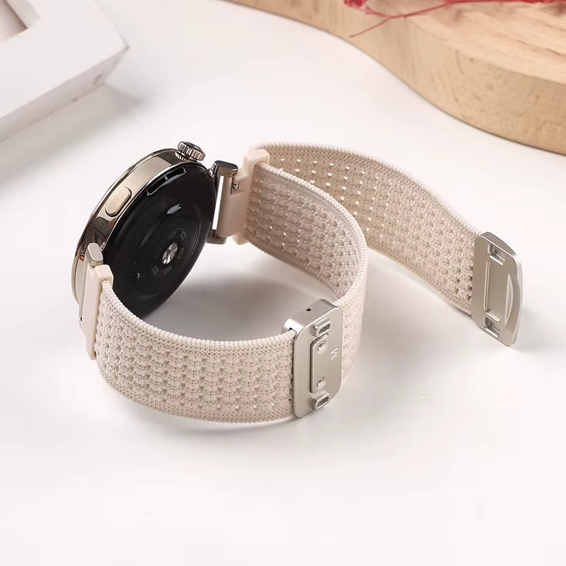 Uhrenarmband Nylon-Gewebe, Weiß, Unisex, 20mm 22mm - Bild 2