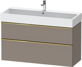 Duravit Waschtischunterschrank D-Neo in Grau Hochglanz, Wandmontage, B/T/H: 118,4 x 44,2 x 62,5 cm - Bild 1