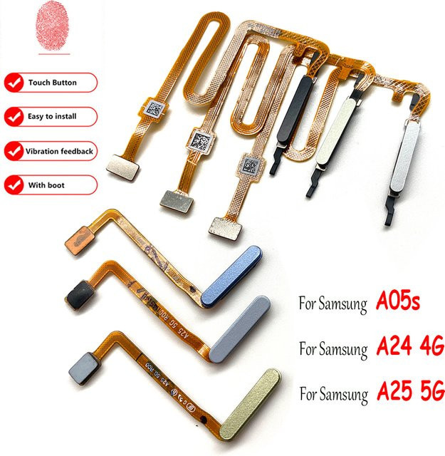 Samsung Fingerabdrucksensor und Home Return Key Menü-Taste Flexkabel in Schwarz für Samsung A05s, A24 4G und A25 5G - Bild 1
