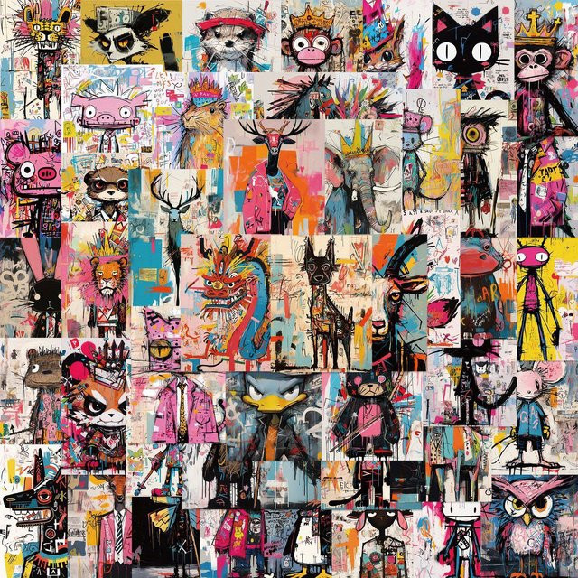 Basquet Style Crazy Art Graffiti-Aufkleber, 50-teiliges Set, multicolour - Bild 1