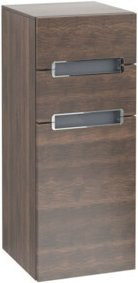 Villeroy & Boch Seitenschrank Subway 2.0 in Arizona Oak, Wandmontage, Weiß/Braun, B: 35,6 cm, H: 85,7 cm - Bild 1