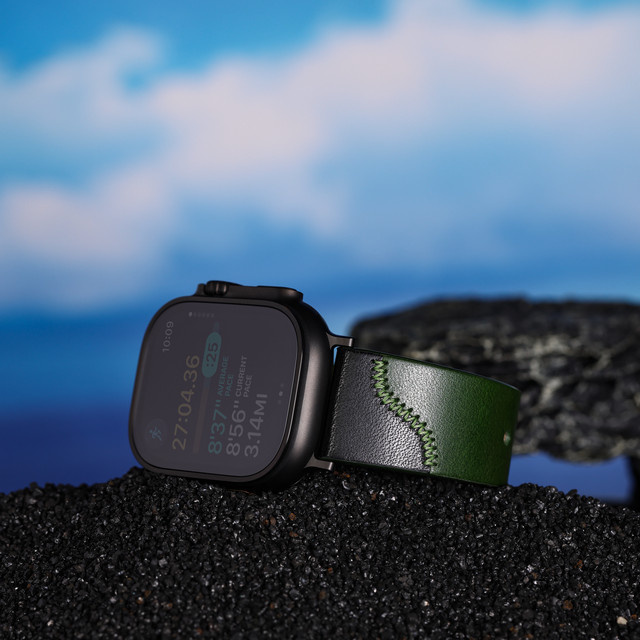 MAIKES Uhrenarmband Vollnarbenleder, zweifarbiges Design, 42 mm - 49 mm - Bild 1