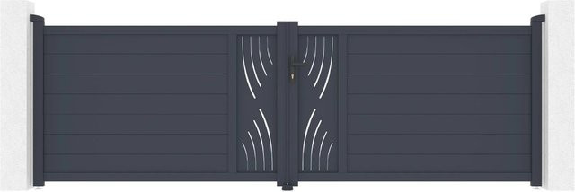 Casanoov Flügeltor Veleta Doppelstor Aluminium mit Ranger B150 Motorisierung B/H: 397 x 120 cm - Bild 1