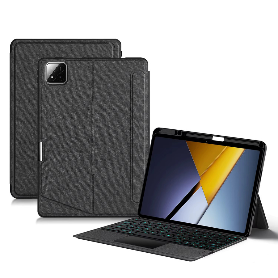 Xiaomi Smart TouchPad Tastatur mit Stifthalter für Poco Pad X1 und Mi Pad 7 8 Pro 11,2 Zoll, Schwarz - Bild 2