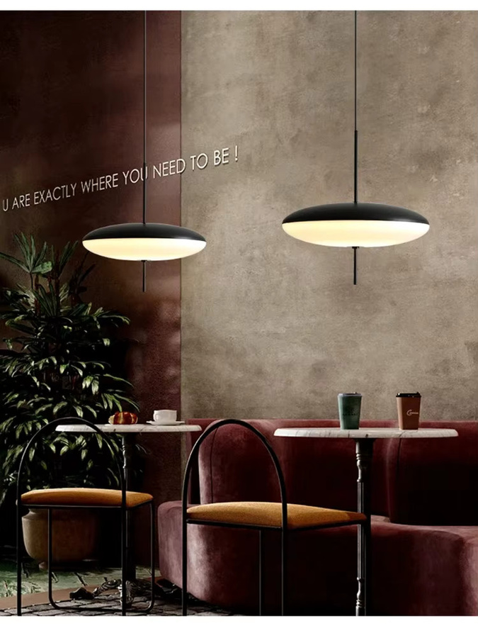 Astep Pendelleuchte aus Glas im Retro-Design für Schlafzimmer und Restaurants, weiß oder schwarz - Bild 4