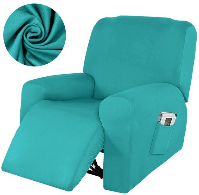 Elastischer Jacquard-Sofabezug für Recliner-Sessel von Your Warm Home, Farbe Türkis, 1-Sitzer - Bild 1