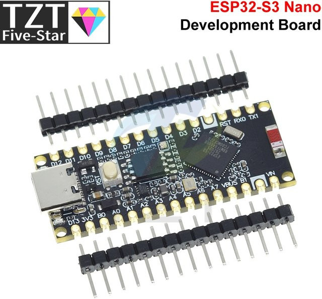 TZT ESP32-S3 Nano IoT Entwicklungsboard mit WiFi und Bluetooth, Schwarz - Bild 1
