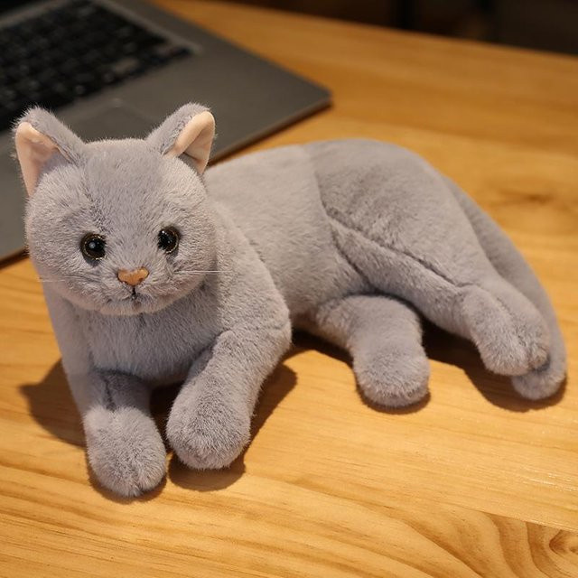 Linyi toy Katzen Plüschtier, grau, 4-teiliges Set - Bild 1