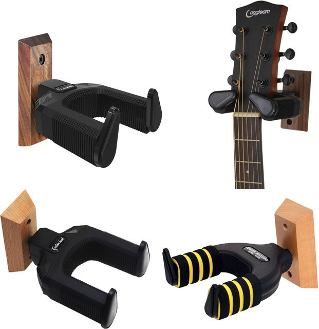 OUCEY Self-lock Gitarrenwandhalterung für Akustik-, Elektro-Gitarren, Mandoline, Banjo, Ukulele und Bass - Bild 1