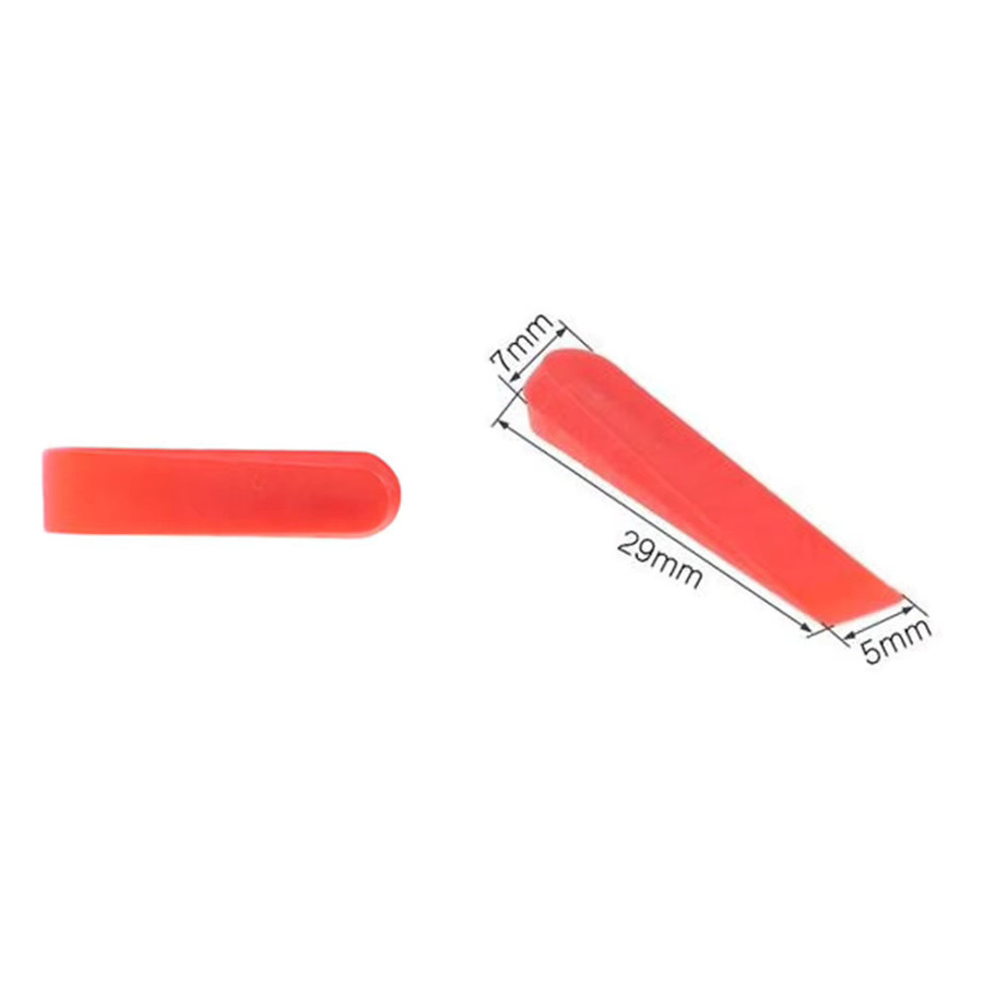 DAZZLEEX Fliesenabstandshalter-Set aus Kunststoff mit Nivelliersystem und Verlegungskeilen, Rot, 100 Stück - Bild 3