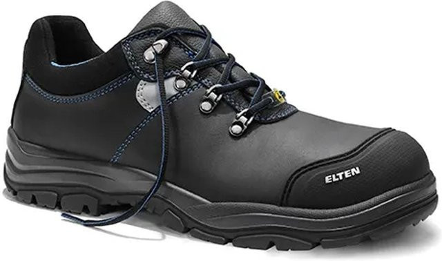 Elten Sicherheitshalbschuh Mason Pro Rubber Low ESD S3 Hi Typ 2 aus Leder in Schwarz und Blau, Größe 48 - Bild 1