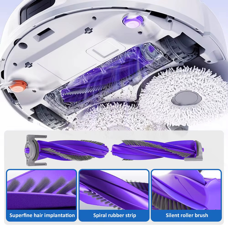 WINDNINJA Ersatz Hauptrollenbürste für Narwal Freo X Ultra, Freo X Plus, Freo Z Ultra, Narwal Flow, J4, J4 Lite, J5, J5X und J6 Roboter-Staubsauger in Purple - Bild 4
