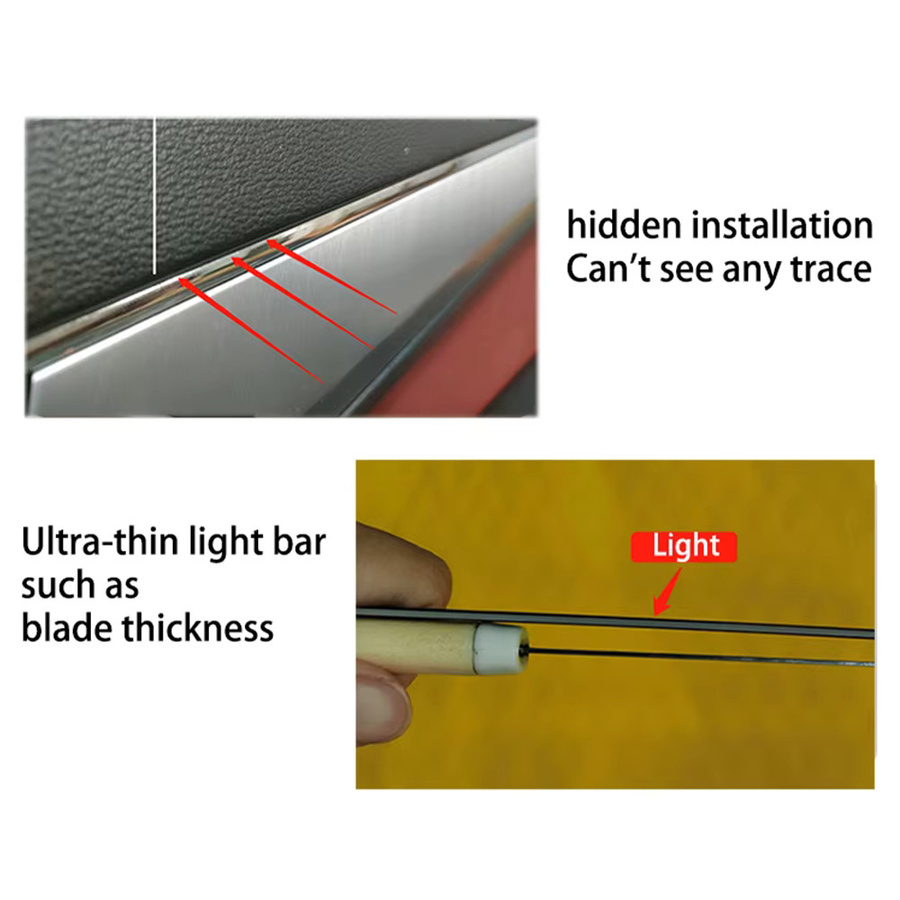RGB LED Auto-Umgebungslicht Set mit Dual Zone Symphony Streamer, Neon Flex Acryl Innenraumbeleuchtung in Mehrfarbig - Bild 2