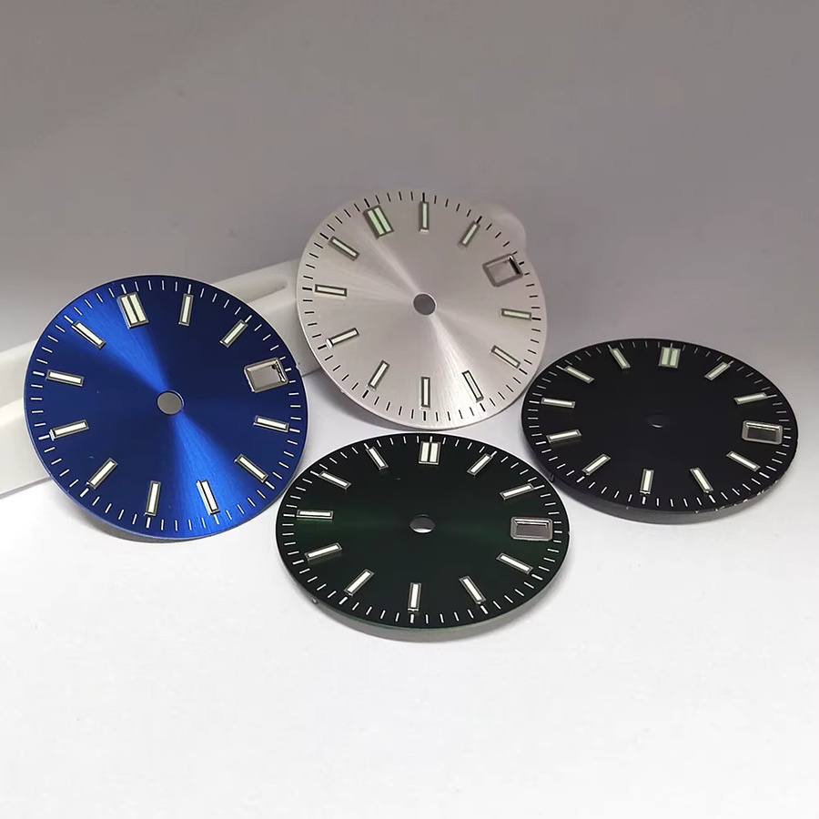 OUMASHI Ersatz-Zifferblatt-Set, Herren, Grün, 28,5 mm - Bild 2