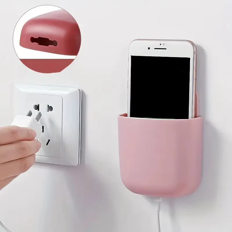Multifunktionale Wandmontierte Aufbewahrungsbox aus Kunststoff in Gelb für Telefon, Fernbedienung und Klimaanlagen-Controller, B/H/T: 11,5 x 8,0 cm - Bild 4