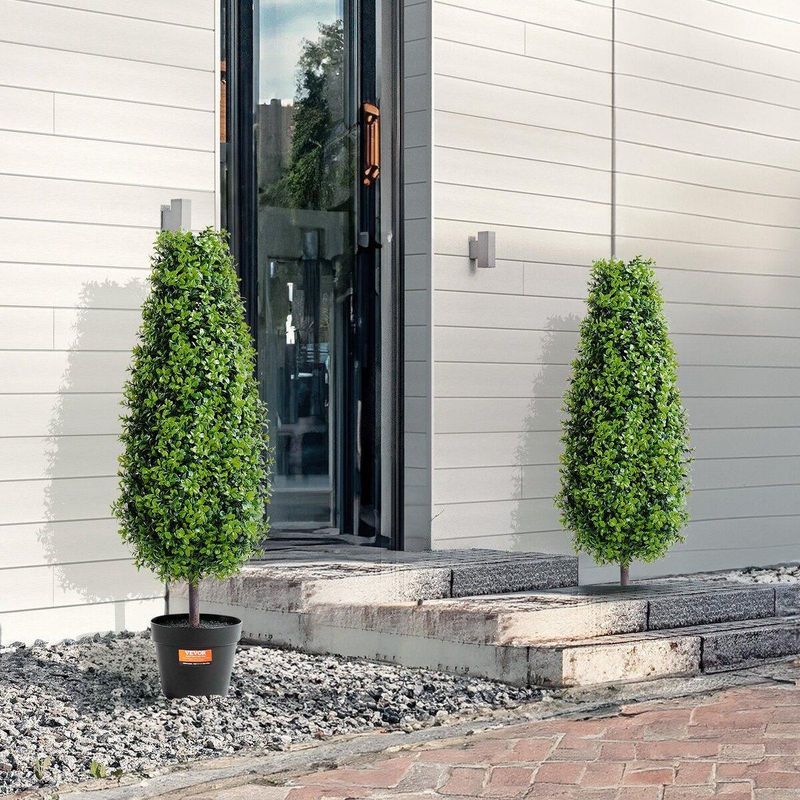 2er-Pack Künstlicher Buchsbaum Formschnittbaum von Buying Solutions, MB in Grün, Topfpflanze aus Kunststoff und Metall, Höhe: 91,4 cm - Bild 7