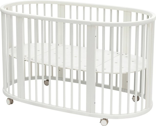 Stokke Sleepi Bundle Babybett in Weiß aus Buchenholz inklusive Matratze und Spannbetttuch - Bild 1