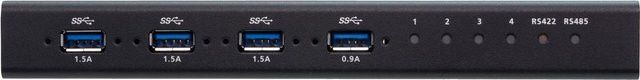 ATEN US334I Industrie USB 3.2 Gen 1 Hub Switch 4 x 4 Schwarz - Bild 1
