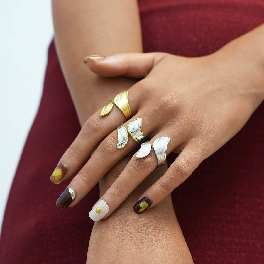 Uself Ring, Edelstahl, Gold, Damen, minimalistisch - Bild 2