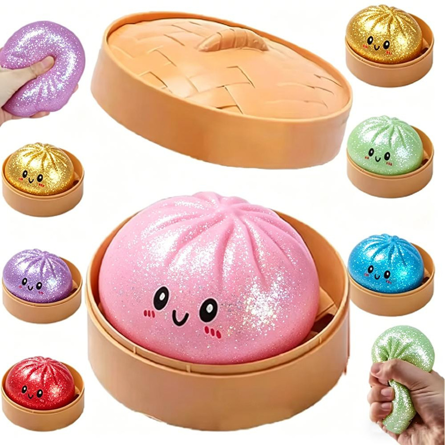 Topmix Simulation Knödel Knetspielzeug Squishy Bunt Glitzer - Bild 3