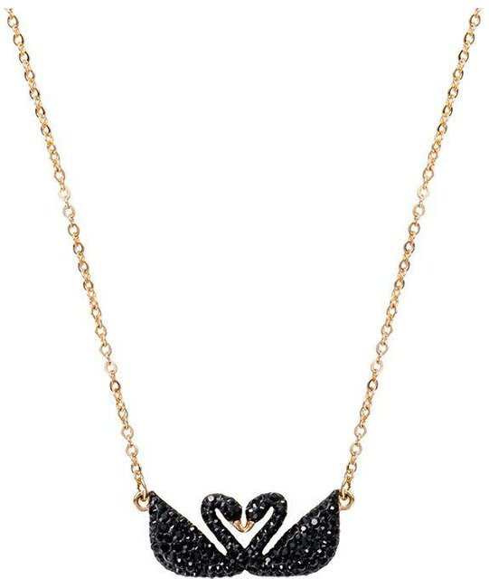 Swarovski Halskette, Doppelter Schwarzer Schwan, Kristall, Damen - Bild 1