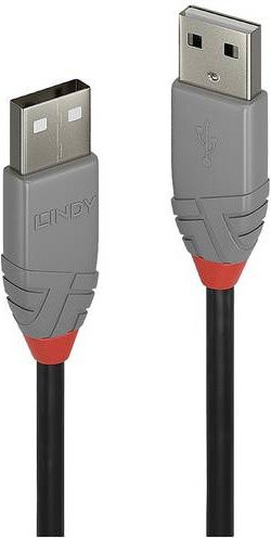 Lindy USB 2.0 Kabel mit USB-A Stecker in Schwarz, Länge: 0,20 m - Bild 1