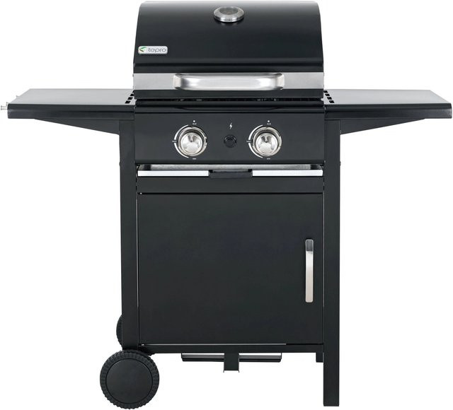 Tepro Gasgrill Bloomfield Schwarz mit 2 Brennern, Thermometer und Besteckhaken, B/H/T: 112 x 58 x 100 cm - Bild 1