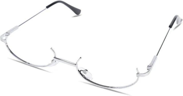 Bai Fen Bai Electronic 3C Korrektionsbrille Halbrand, rechteckig, Unisex, weiß - Bild 1