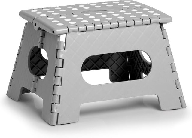 HTI-Living Klapphocker aus Kunststoff in Grau, Höhe: 22 cm - Bild 1