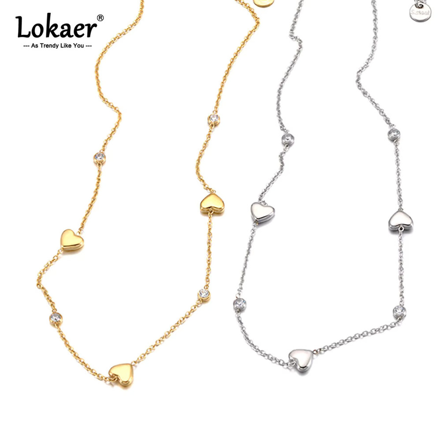 Lokaer Halskette Edelstahl, Zirkonia, Damen - Bild 2