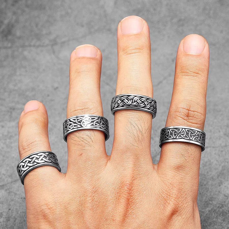 METAL HUNTER Ring, Keltischer Knoten, Edelstahl, Silber, Unisex, Punk - Bild 2