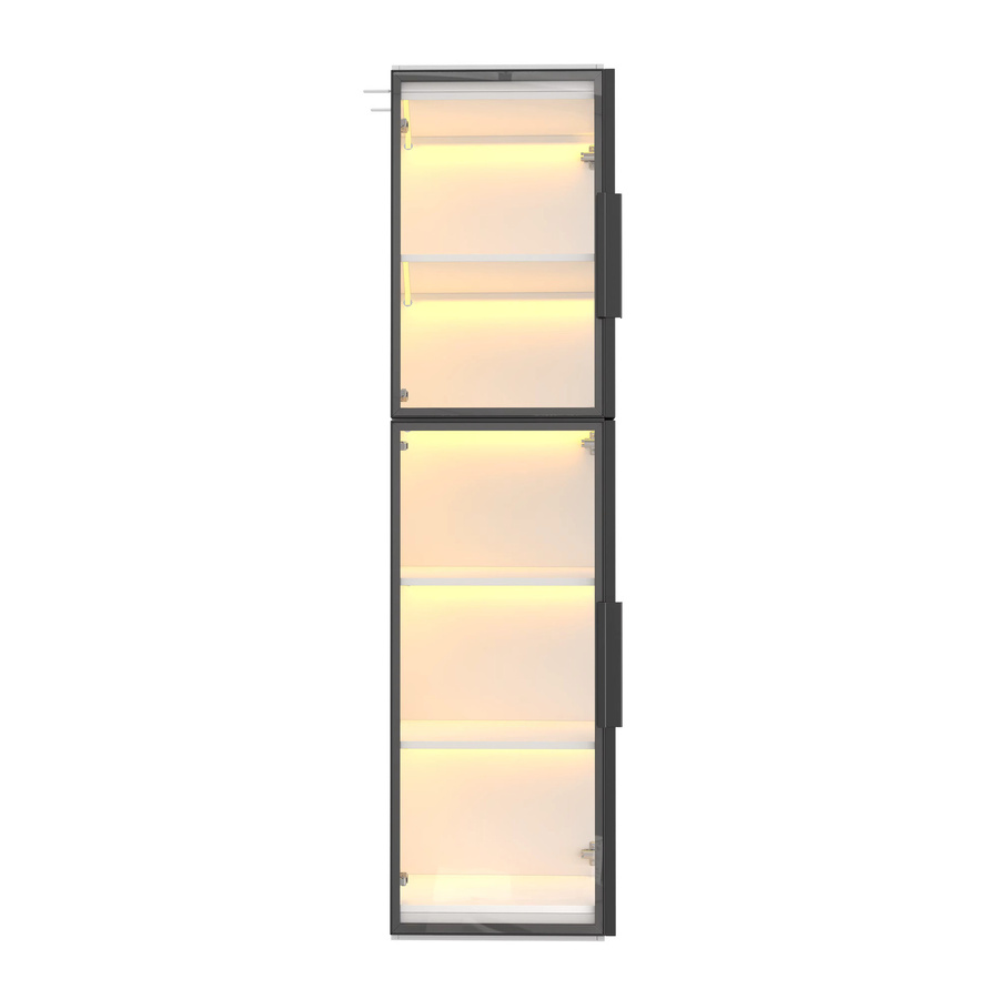 Svintora Freistehende Acryl-Ausstellungsvitrine mit LED-Beleuchtung und 5 Ebenen, Höhe: 170 cm - Bild 4