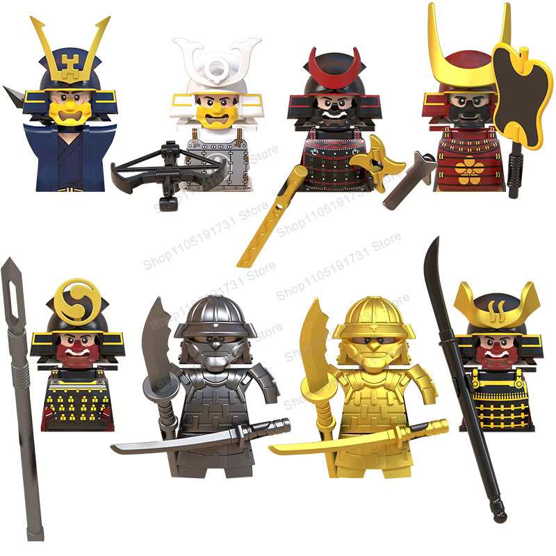 DR.TONG Mittelalterliche Samurai Rüstung Soldaten, Bausteine, Bunt / Mehrfarbig - Bild 2