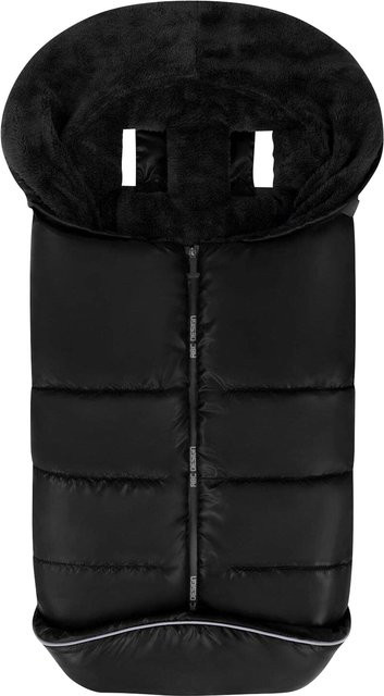 ABC Design Winterfußsack in Schwarz mit Thermo-Fleece und reflektierenden Elementen - Bild 1