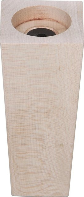 Dieda Möbelfuß Quadratisch Buche in Braun und Beige, Höhe: 130 mm, Breite: 55 mm, Tiefe: 40 mm - Bild 1