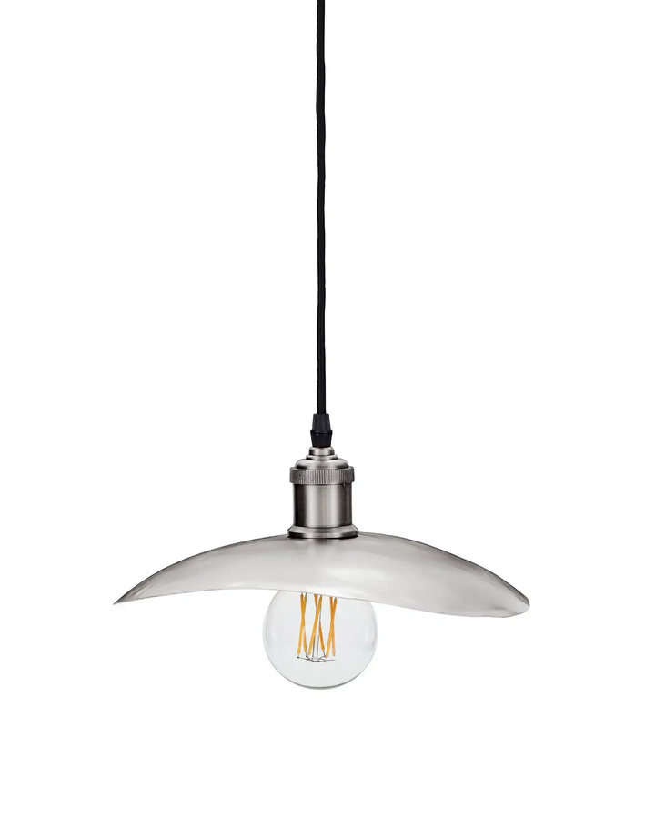 House Doctor Hatt Lampenschirm aus Eisen in Silber, Durchmesser: 30 cm - Bild 1