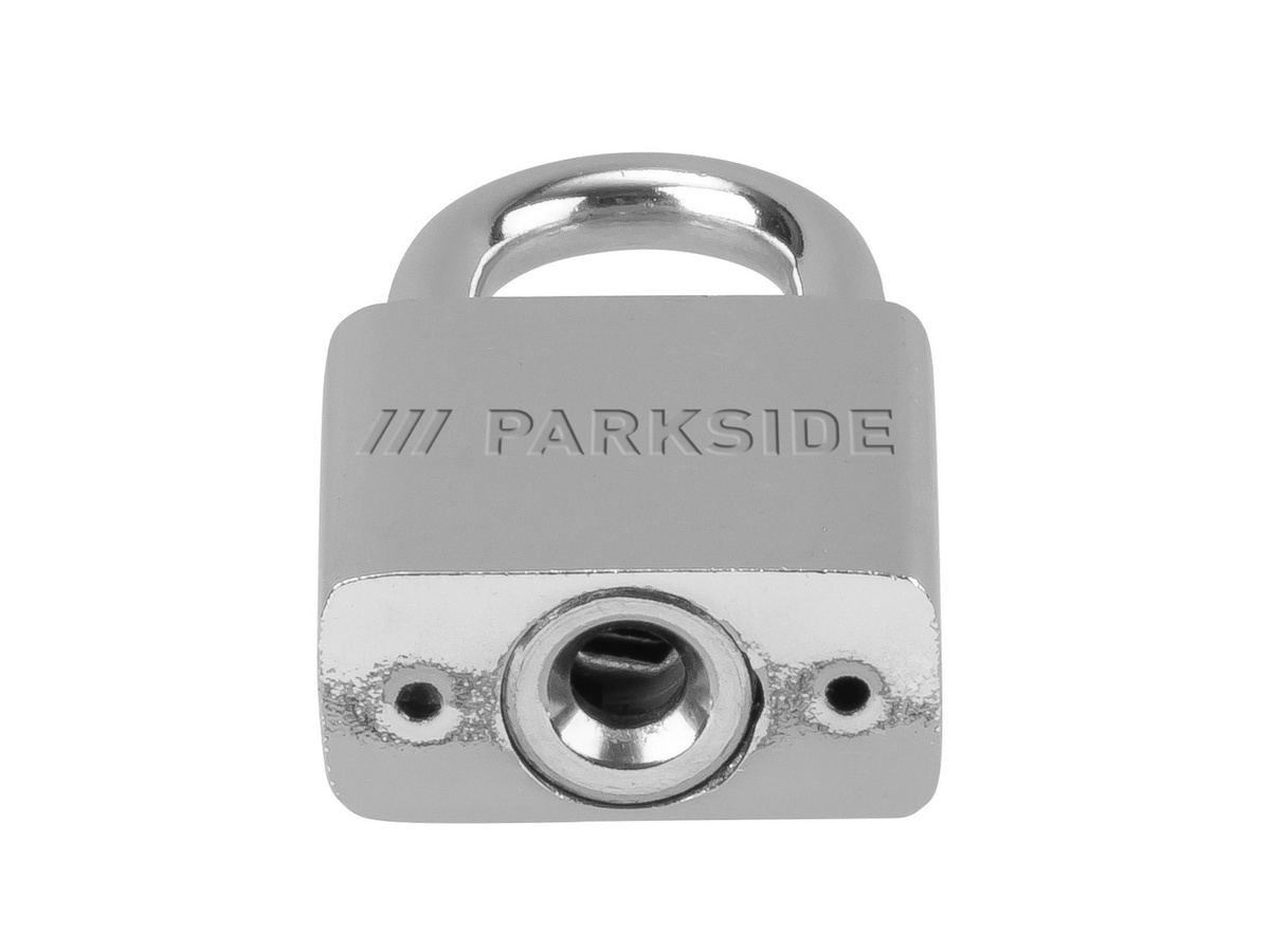Parkside Vorhängeschloss 3er Set aus Stahl in Silber mit Schlüssel - Bild 3