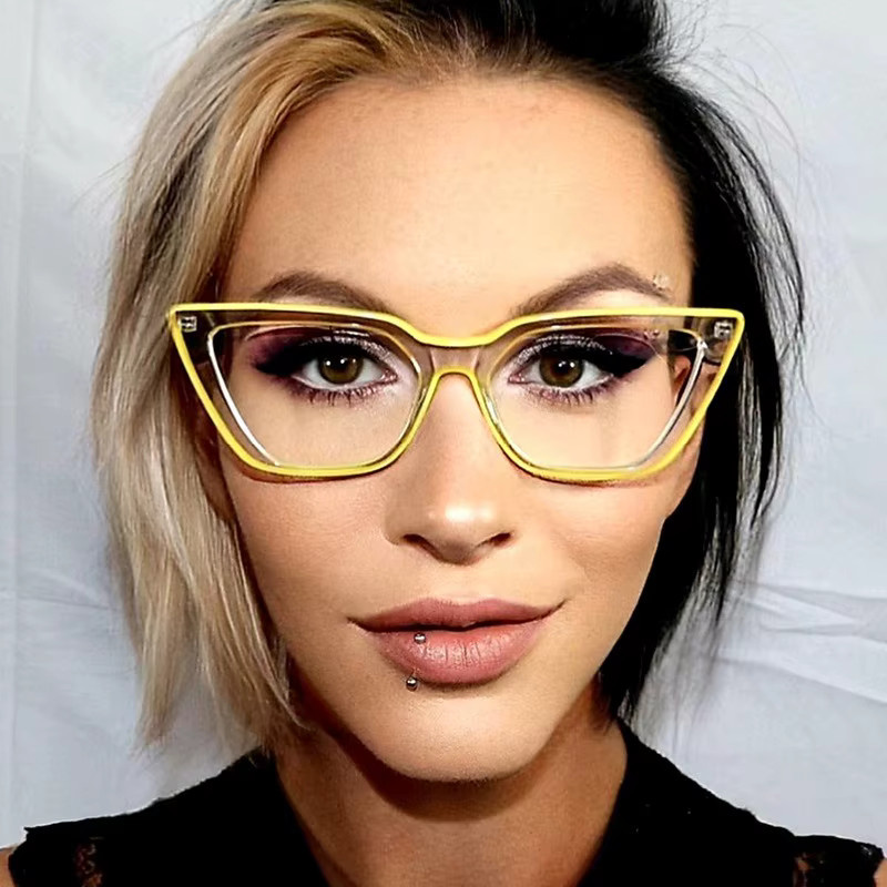 Samjune Korrektionsbrille Cat-Eye, TR90, Vollrand, transparent - Bild 2