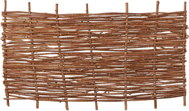 T & J Haselnusszaun Pablo, braun, gewebt aus Kiefer, Weiden- und Haselnusszweigen, geölt, H: 180 cm x B: 90 cm - Bild 1