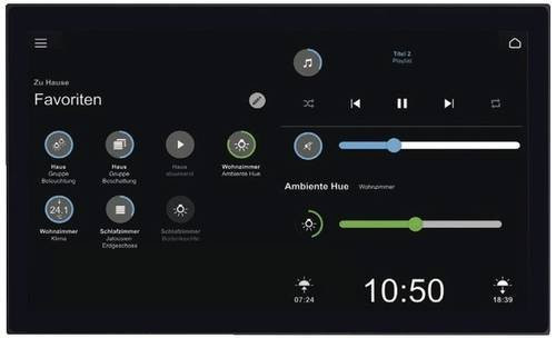 Hager WDI161 Touchscreen-Modul in Schwarz mit Ethernet/LAN, USB 2.0, RS232 und Mini-USB 2.0 - Bild 1