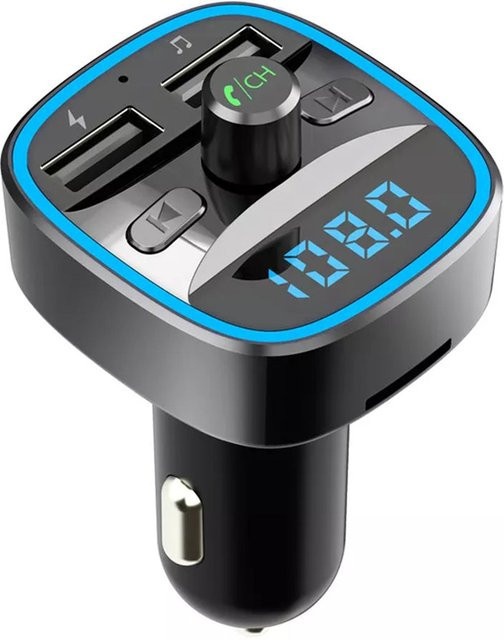Techsuit JamLink FM Bluetooth Modulator in Schwarz mit 2 x USB-A und 1 x microSD - Bild 1