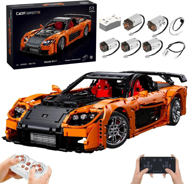 CaDA Mazda RX-7 VeilSide Fortune, Rennwagen-Bausteinmodell, 1:8, 3305 Teile, ab 14 Jahren - Bild 1