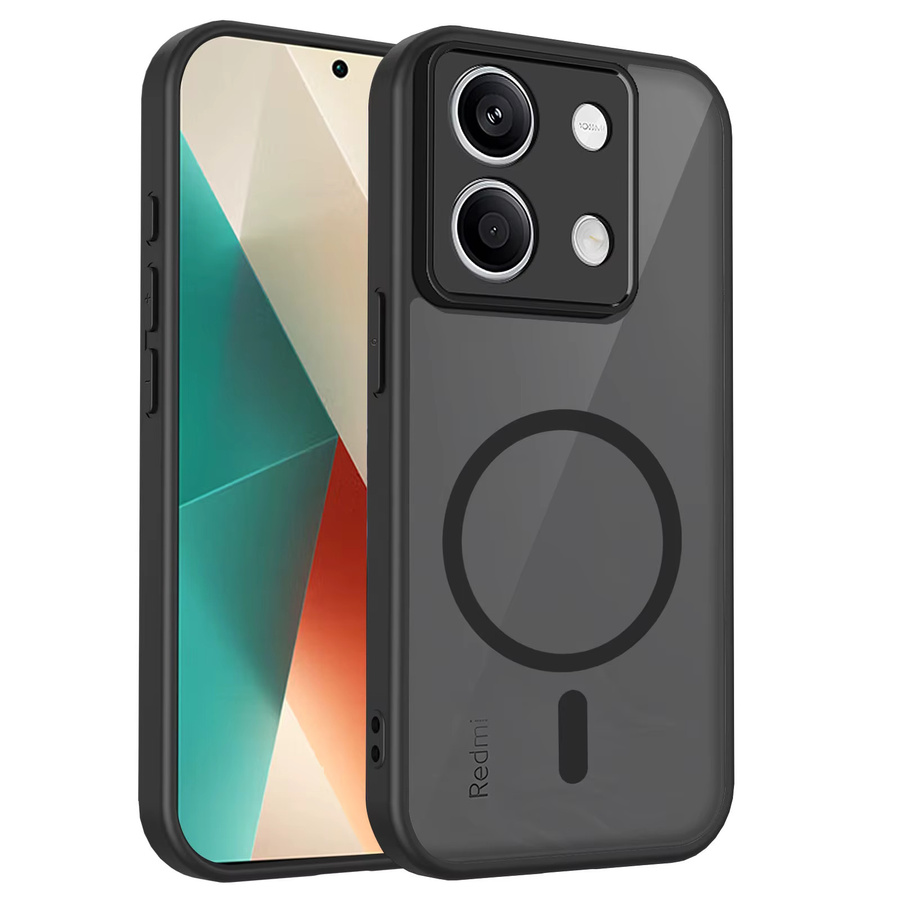 Stoßfeste Handyhülle für Xiaomi Redmi Note 13 Pro+ 5G in Schwarz mit mattem TPU-Rahmen und Unterstützung für kabelloses Laden - Bild 7