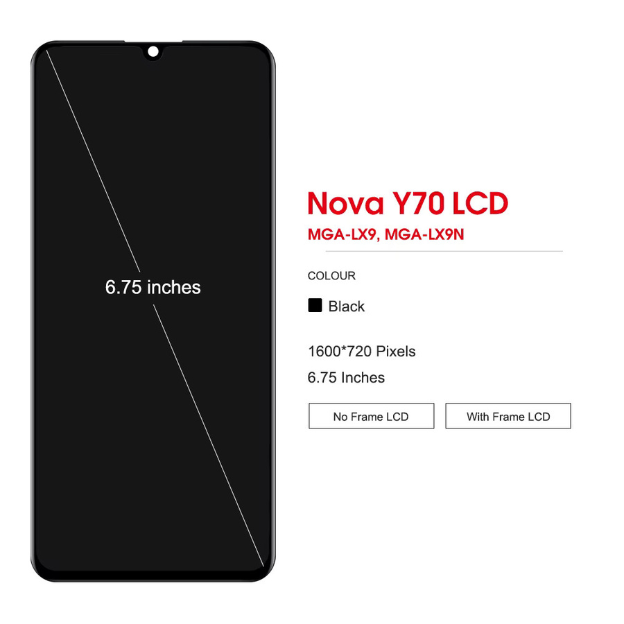 Huawei Nova Y70 LCD Display Touchscreen Digitizer Montage in Schwarz 6.75 Zoll - Bild 3