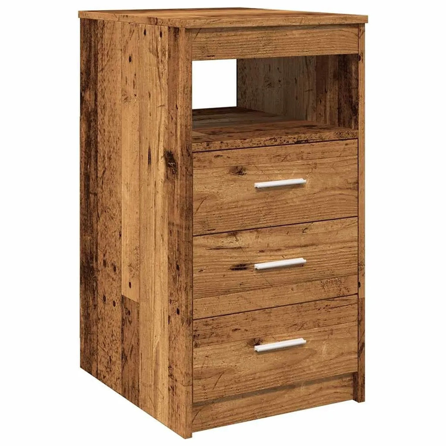 vidaXL Schubladenschrank in Altholz-Optik, braun, B/T/H: 40 x 50 x 76 cm - Bild 2
