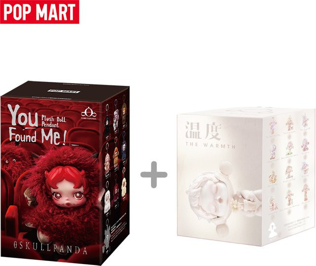 POP MART SKULLPANDA You Found Me! und The Warmth Series, Plüschpuppen-Anhänger-Blindbox, 2-teiliges Set - Bild 1