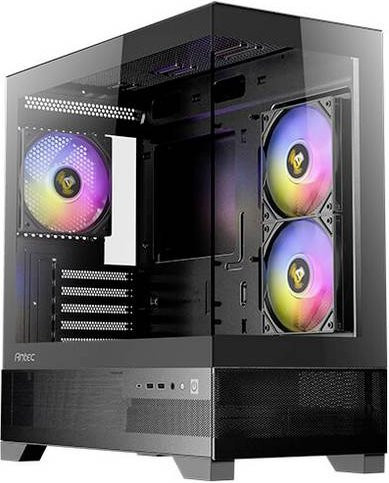 Antec CX500M ARGB PC Gehäuse Micro-ATX Midi Tower in Schwarz mit USB-C - Bild 1