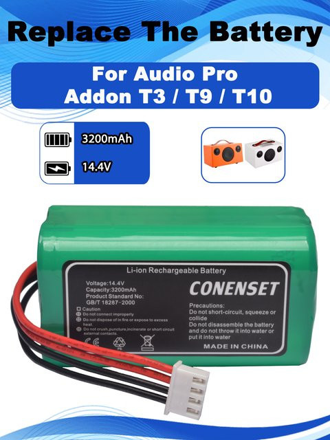 Audio Pro Ersatz-Akku 14,4 V 3200 mAh für Addon T3 T9 T10 Bluetooth-Lautsprecher - Bild 1