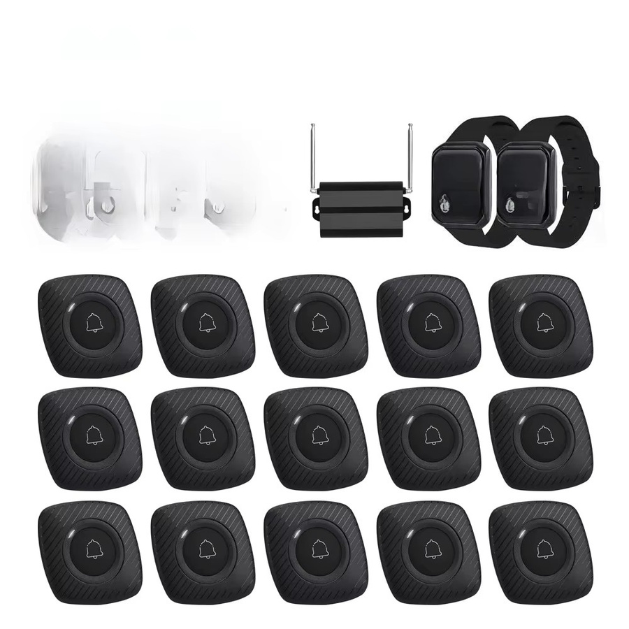 Byhubyeng Wireless Calling System: Wasserdichter Funk-Pager mit Display und Rufknopf für Restaurants, Cafés und Bars - Bild 4